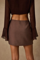 Jordan Brown High-Rise Mini Skirt