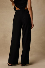 Jayden Black Wide-Leg Trousers