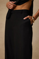 Jayden Black Wide-Leg Trousers