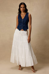 Coveted Appeal Dark Wash Denim Vest
