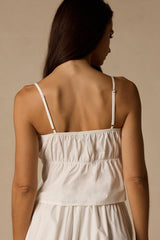 Sasha Ivory Cotton Eyelet Embroidered Cami