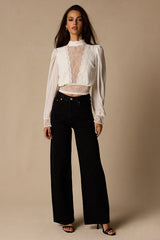 Lexia Ivory Lace Long Sleeve Top