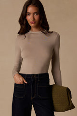Anything is Posh-ible Taupe Top