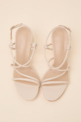 Inari Beige Strappy Slingback High Heel Sandals