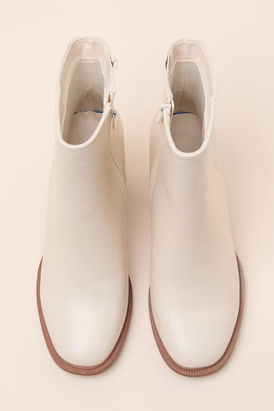 Paisley Ivory Ankle Booties