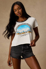 Nashville White Short Sleeve Graphic Tee