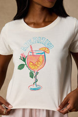 Aperitivo Ivory Short Sleeve Graphic Tee