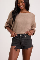 501 Micro Black Distressed High-Rise Denim Shorts
