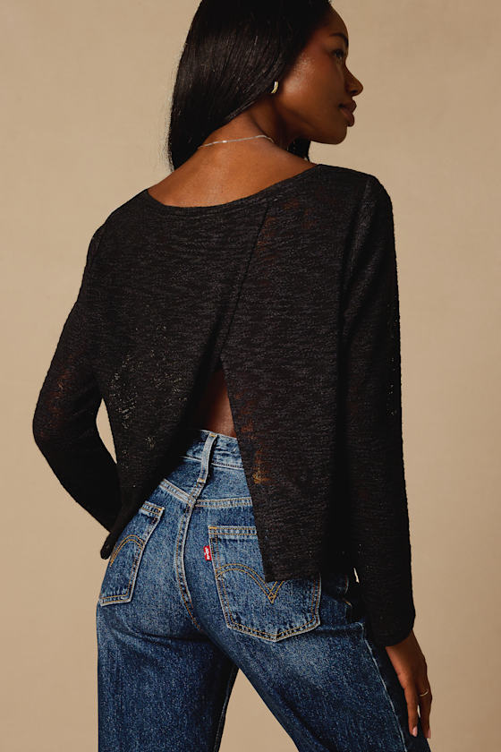 Wyatt Black Cross Back Sweater
