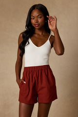 Classic Rust Red Beach Shorts