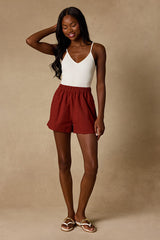 Classic Rust Red Beach Shorts