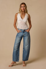 Gale Medium Wash High-Rise Barrel Jeans