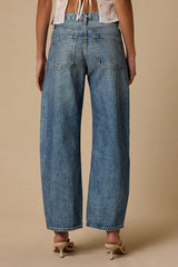Gale Medium Wash High-Rise Barrel Jeans
