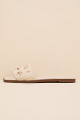 Layan Beige Seashell Slide Sandals
