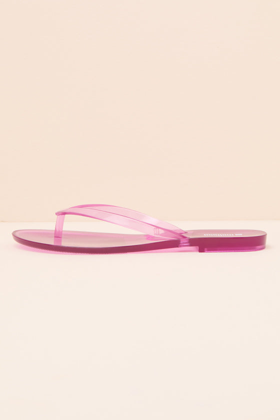 Harmonic Clear Lilac Jelly Flip Flops