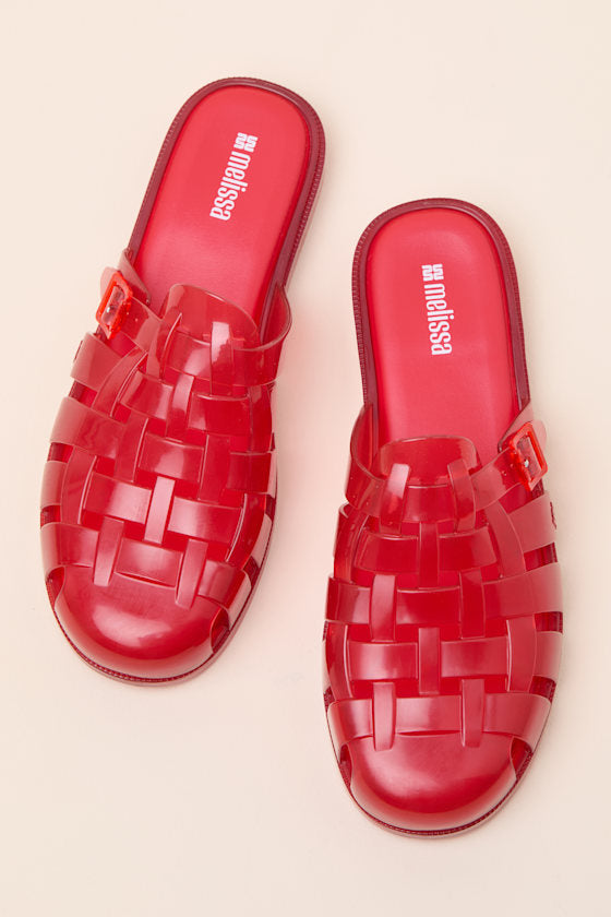 Possession Red Jelly Fisherman Mules
