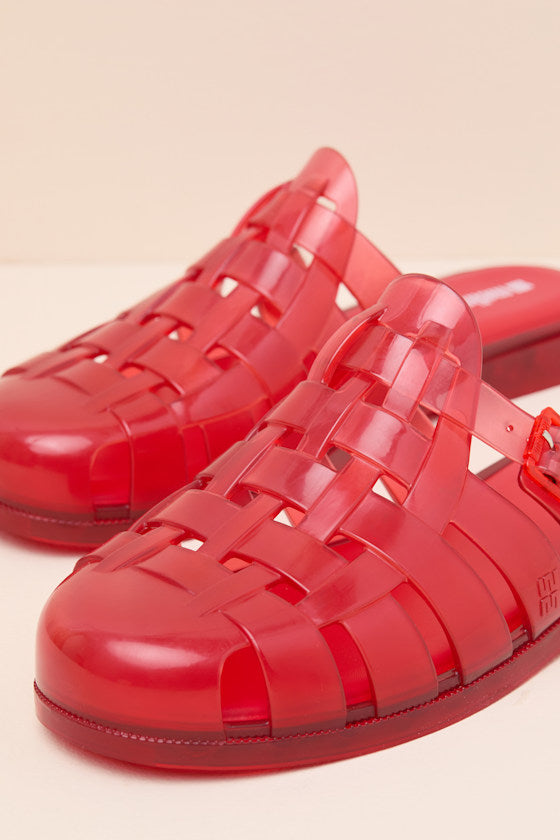 Possession Red Jelly Fisherman Mules