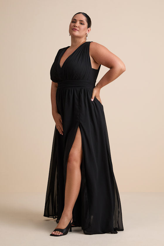 Heavenly Hues Black Maxi Dress