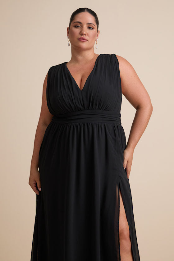 Heavenly Hues Black Maxi Dress