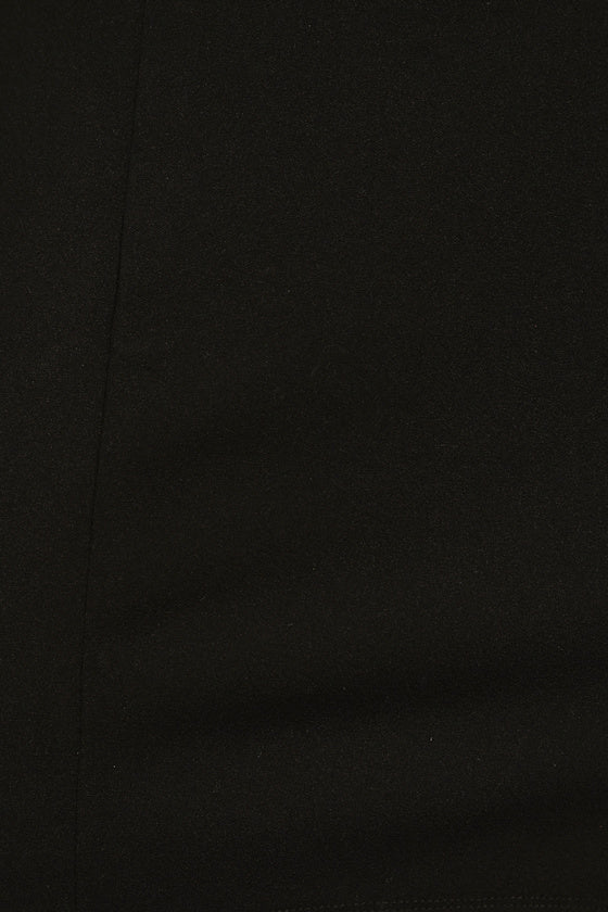 All That You Wish For Black Mock Neck Cutout Bodycon Dress