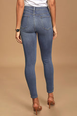 Aralia Medium Wash High-Rise Skinny Jeans