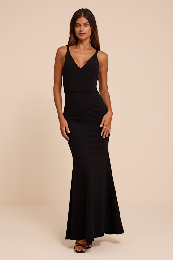 Melora Black Sleeveless Maxi Dress