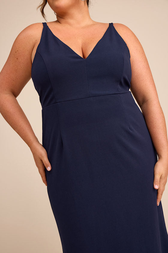 Melora Navy Blue Sleeveless Maxi Dress