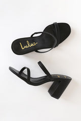 Ariellie Black High Heel Sandals
