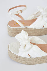 Rayanna White Espadrille Platform Sandals
