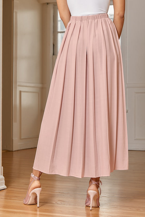 If You Pleats Blush Pink Pleated Maxi Skirt