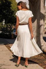 Brings You Back Ivory Two-Piece Midi Dress