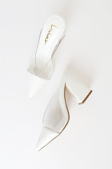 Shilo White Pointed-Toe Pumps