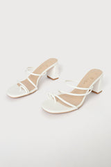 Kaylah White High Heel Sandals