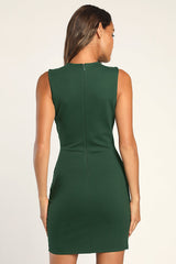 Cocktail Hour Emerald Green Wrap Dress